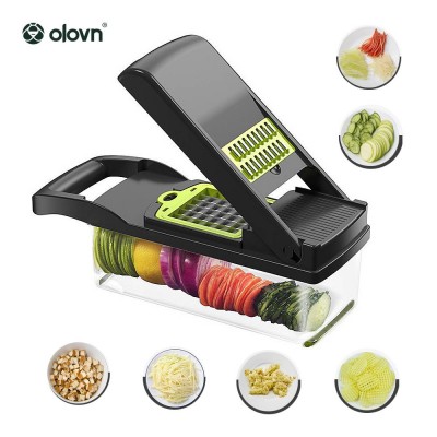 Hand Operated Food Dicer Shredder With Strainer And Egg Separator Vegetable Mandoline Slicer Vegetable Cutter